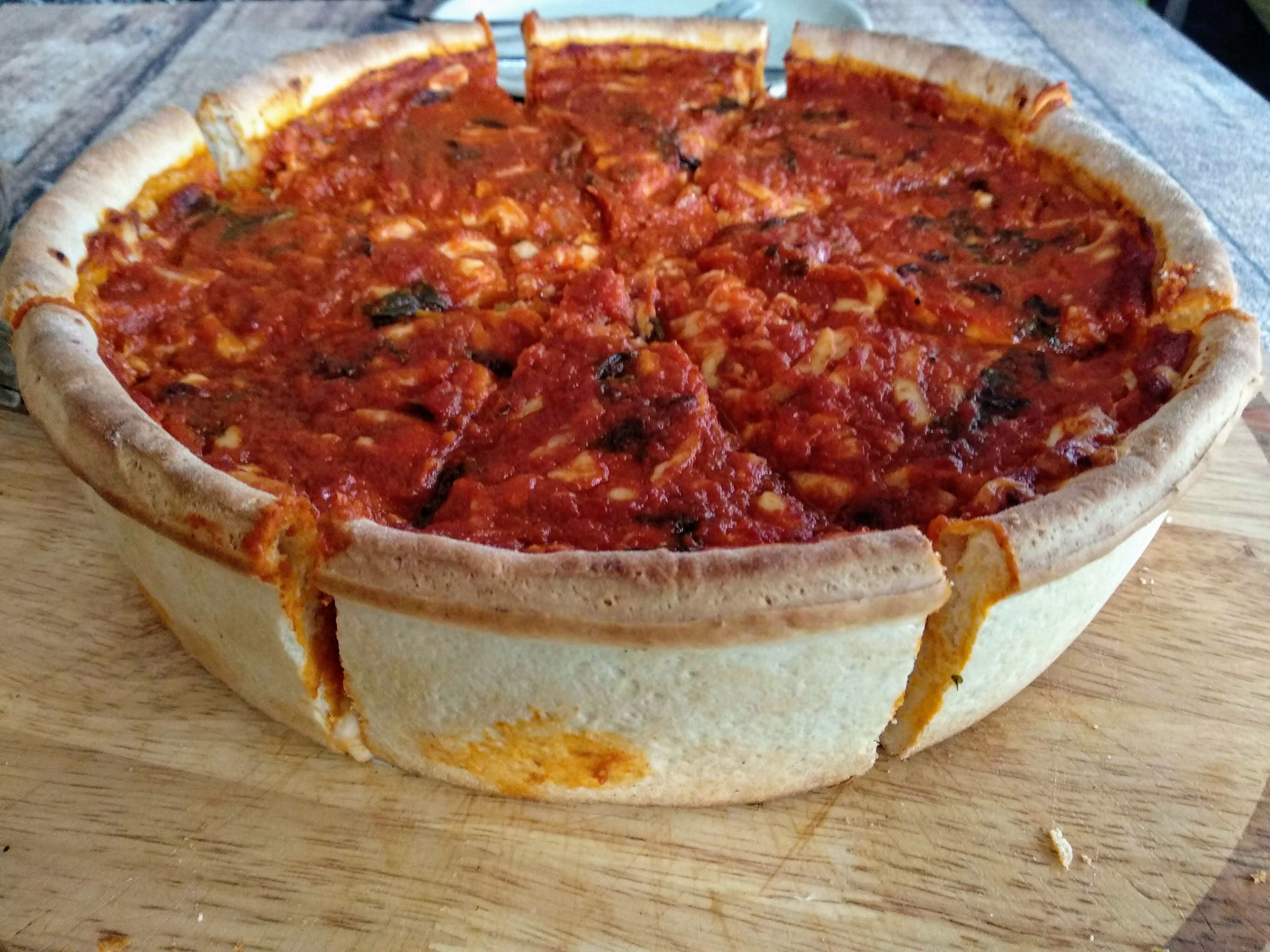 Meat Lovers Chicago Style Deep Dish Pizza