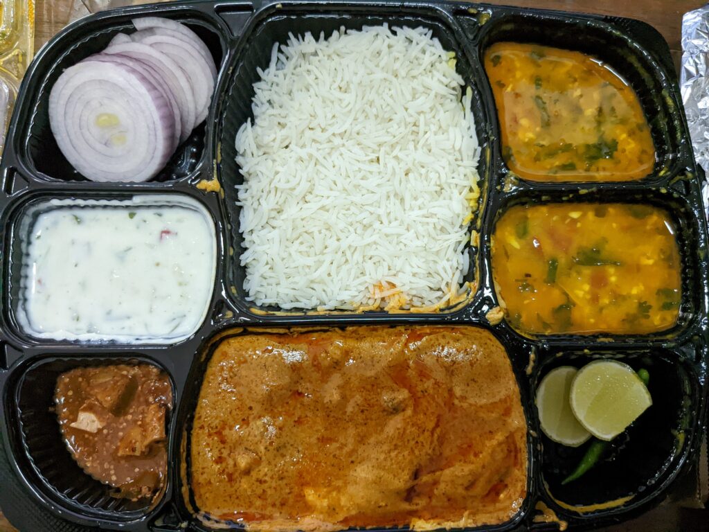 butter chicken meal from canto lower parel