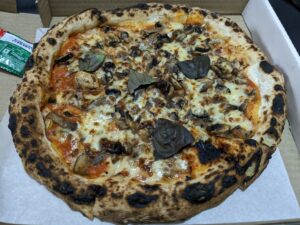 fungi pizza from the greedyman pizzeria